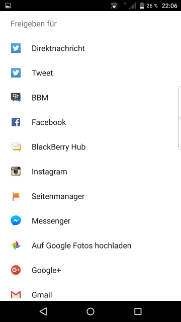 Priv Screenshot App wählen